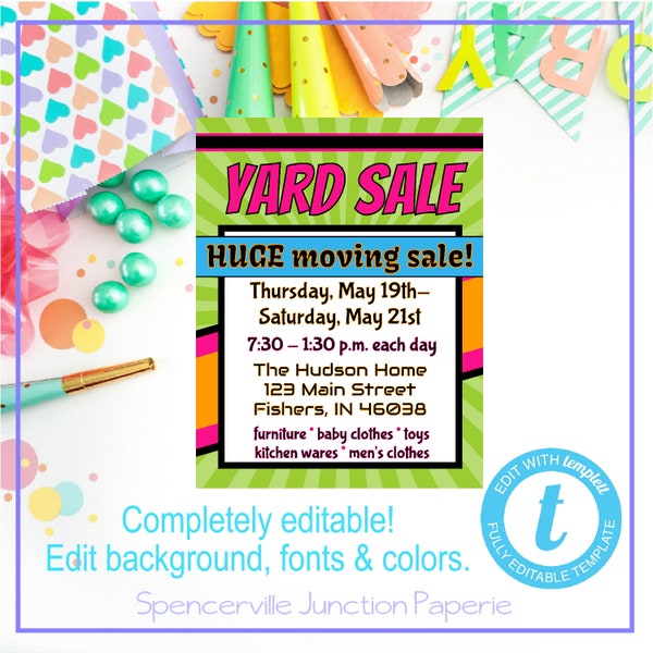 Moving Sale Sign Etsy