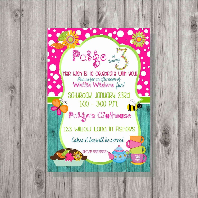 wellie wishers tea party