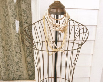 Vintage Metal Wire Dress Form Mannequin Boutique Display NEW 