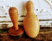 Vintage lot two wood wooden Sock darners Light Maple Wood