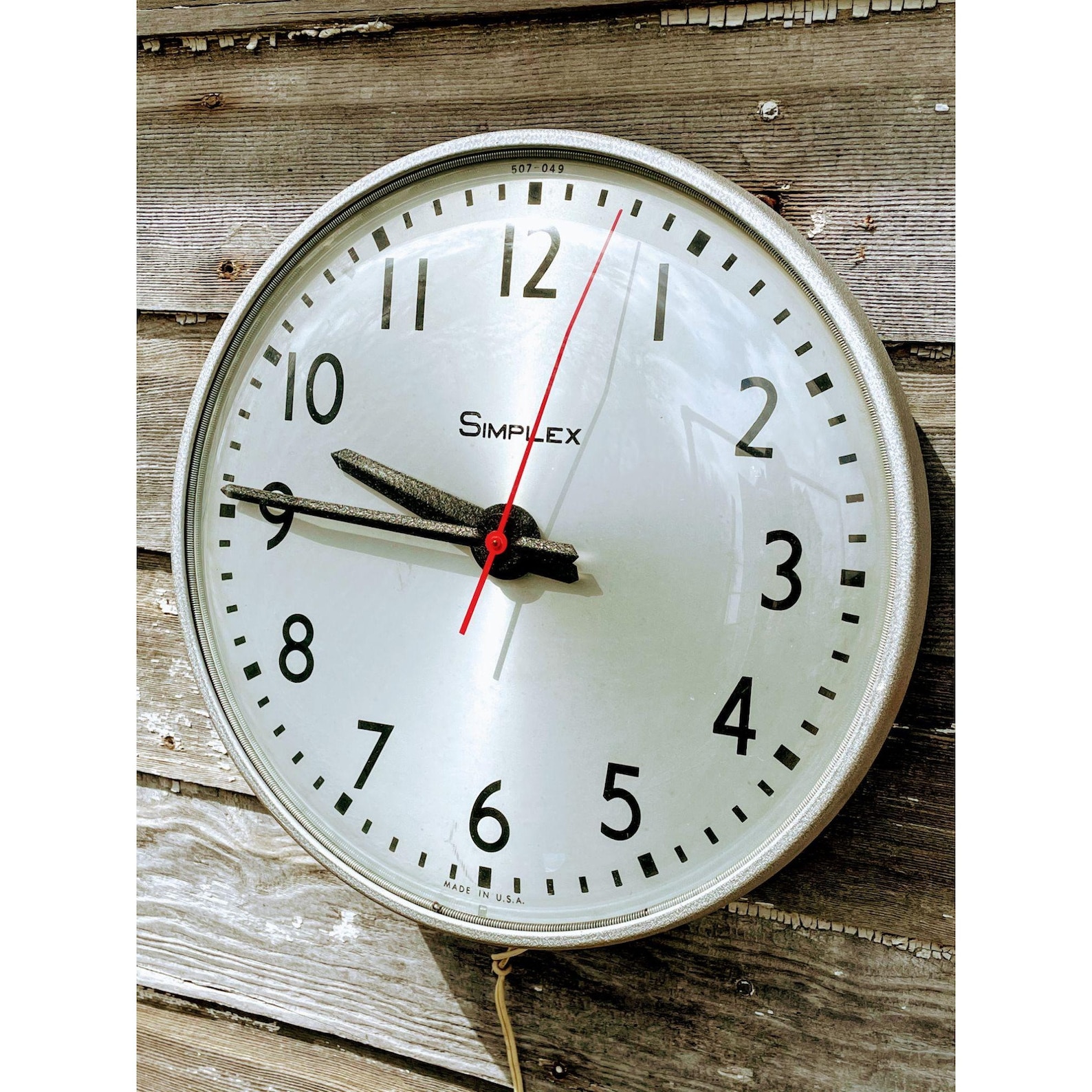Vintage Simplex Industrial School Wall Clock 507049 Etsy