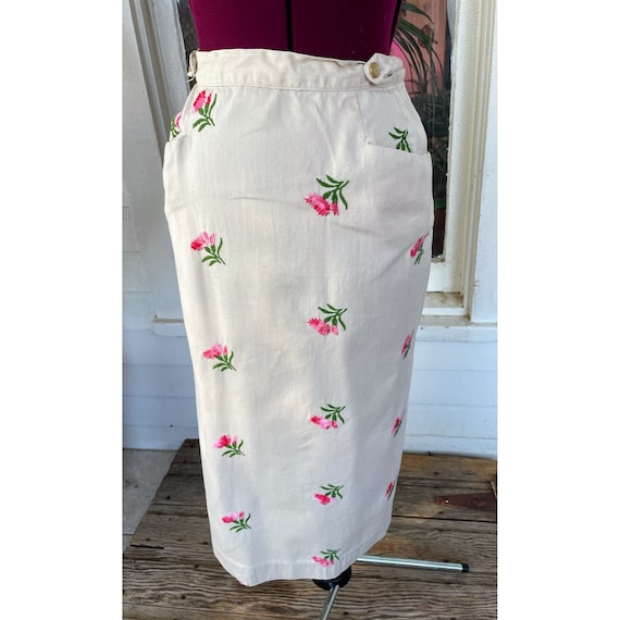 スカート 70s Flower Piping Wrap Skirt 70s Flower Piping Wrap Skirt