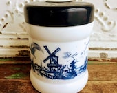 Vintage Tobacco Humidor Jar VALKENSWAARD HOLLAND Opaline Glass Dutch Cigar Jar