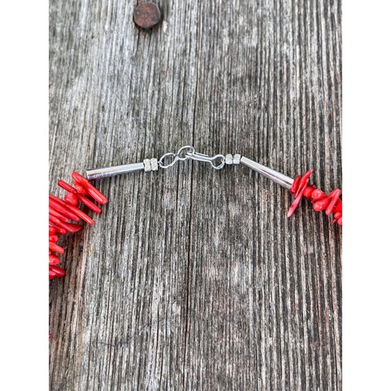 Vintage Hopi Native American Coral Branch Necklac… - image 9