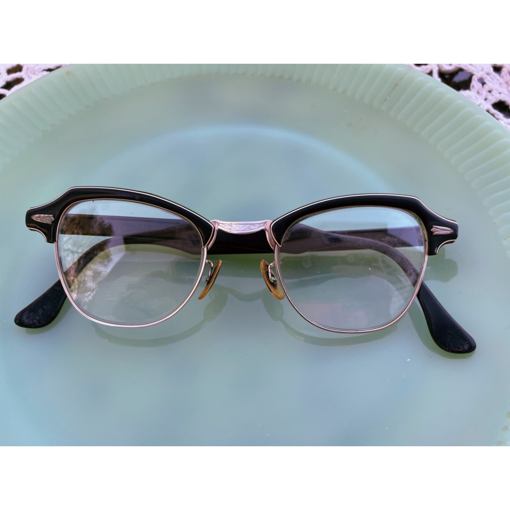 Vintage Bausch & Lomb 12K Gold Filled Cat Eye Glasses - Etsy display picture 1