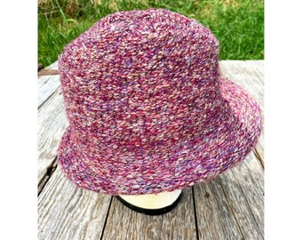 Vintage Womens Wool Tweed Fedora Hat Purple Wool Vintage Womens Wool Tweed Fedora Hat Purple Wool Blend - Etsy main image 3