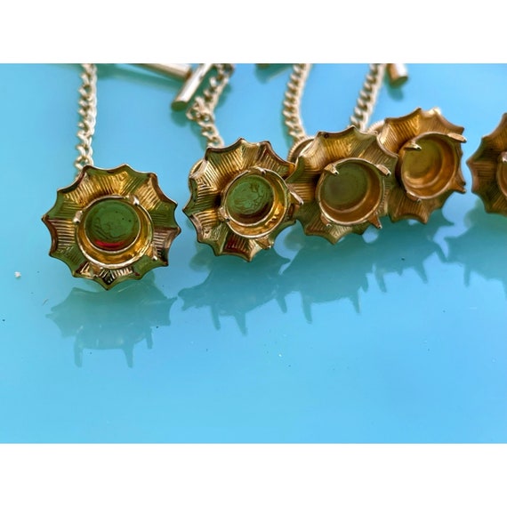 Vintage Trifari Crown Necklace Charm Holder w Charms 12k GF