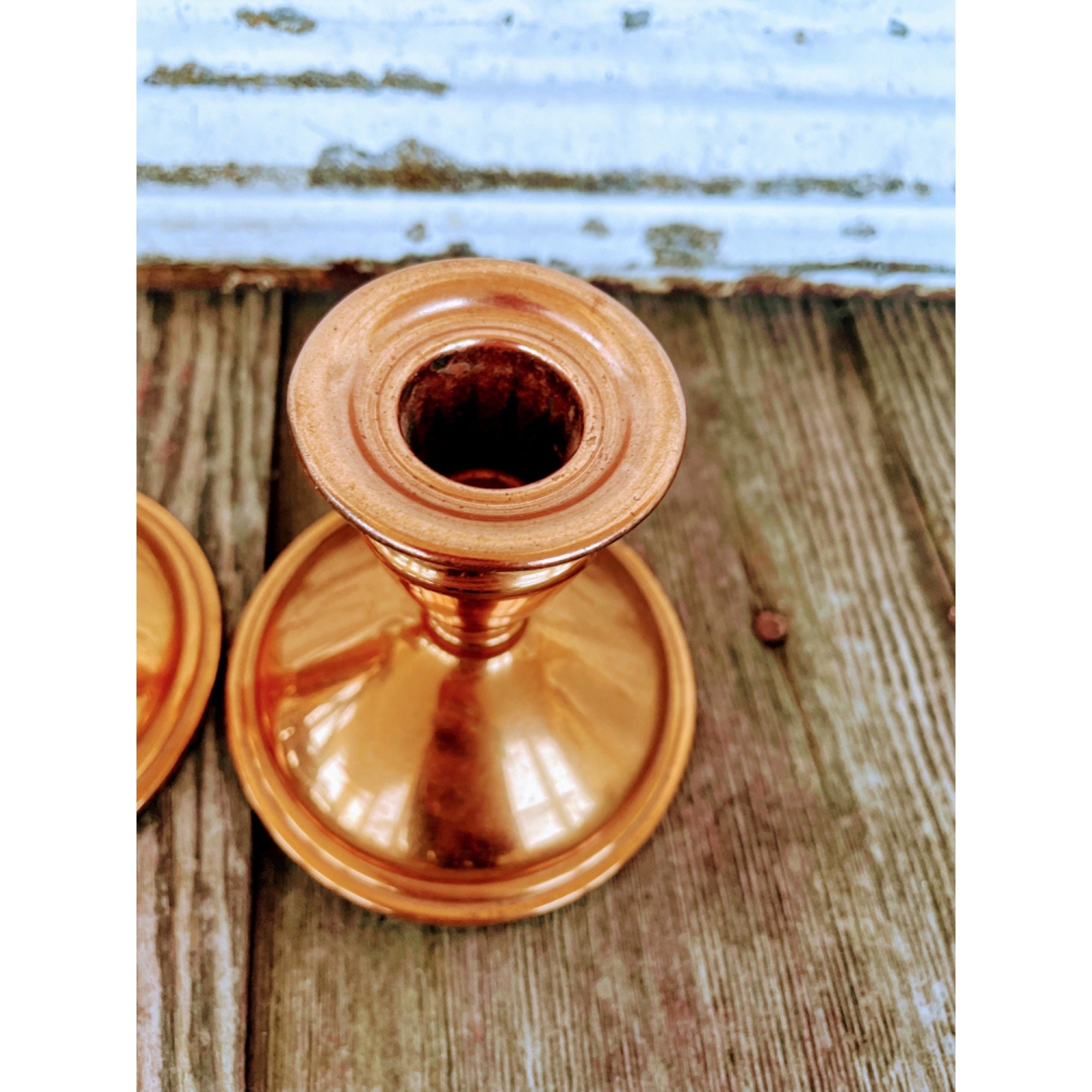Vintage Coppercraft Guild Copper Candle Holders - Etsy