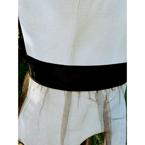 Vintage Hostess Net Half Apron Cornucopia with fr… - image 10