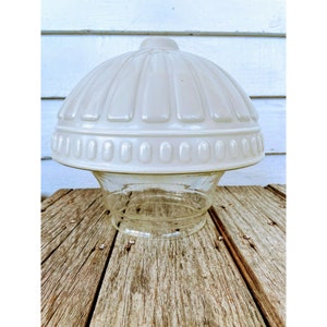 Antique Art Deco Glass Ceiling Light Shade Frosted