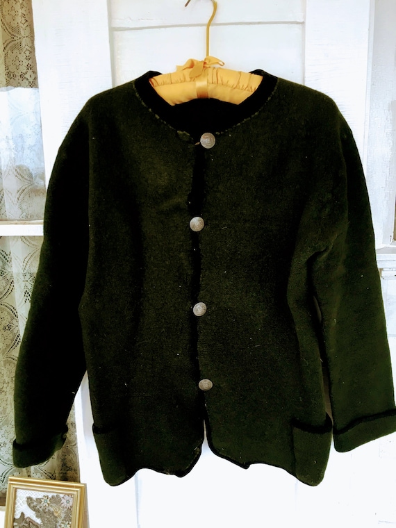 Antique Austrian Military Heavy Wool Sweater With