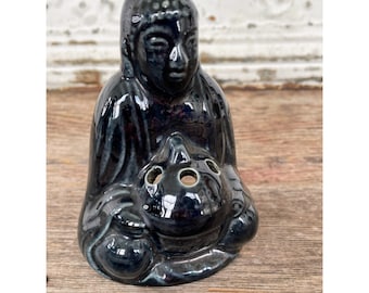 Vintage Ceramic Japanese Buddha Incense Burner