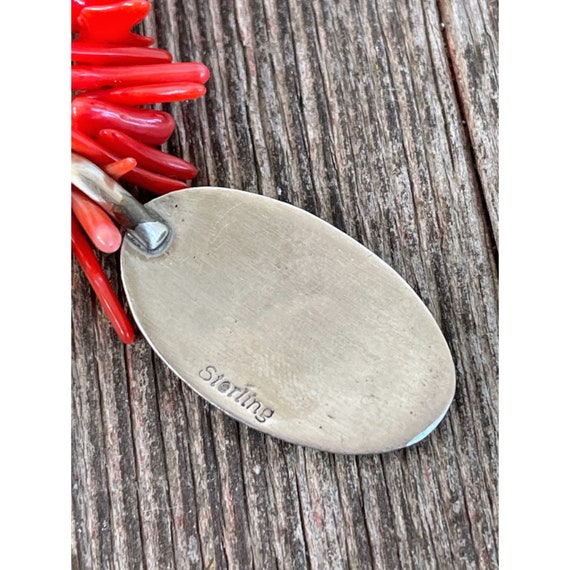 Vintage Hopi Native American Coral Branch Necklac… - image 10