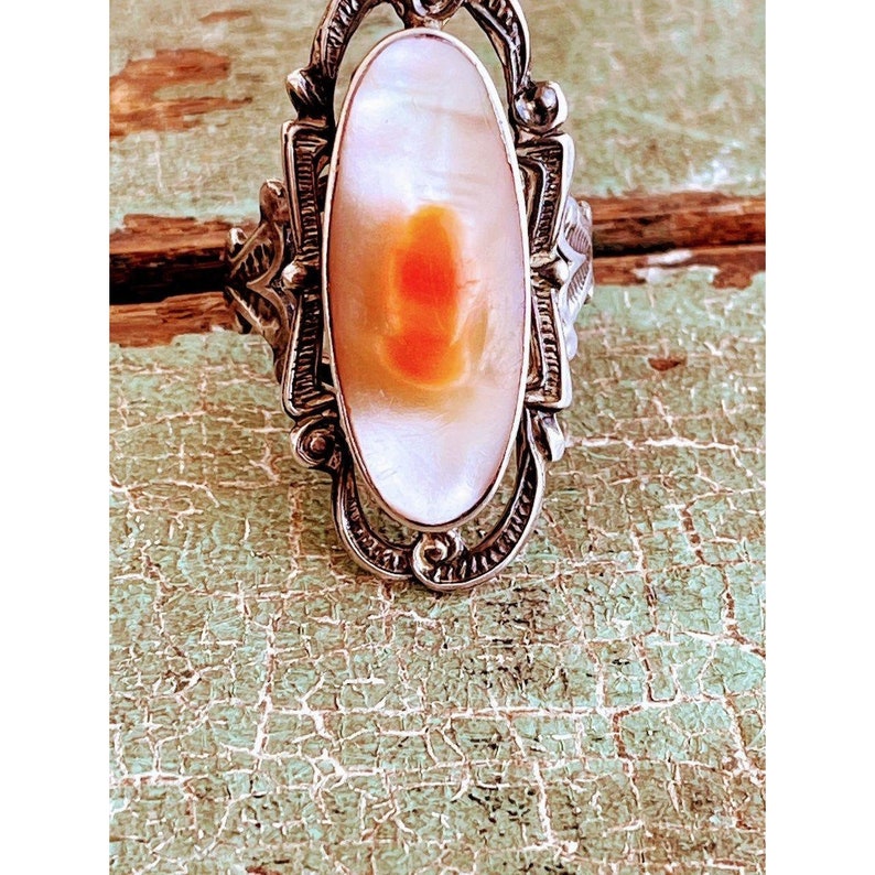 Vintage Sterling Pearl Blister Ring