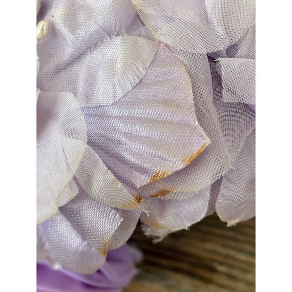 Vintage 1950s Womens Lavender Purple Flowers Juli… - image 6