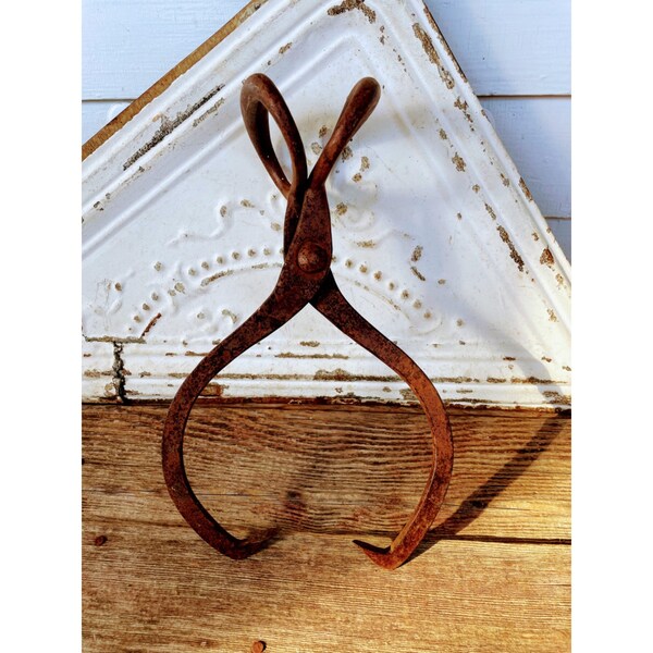 Antique Ice Tong Etsy