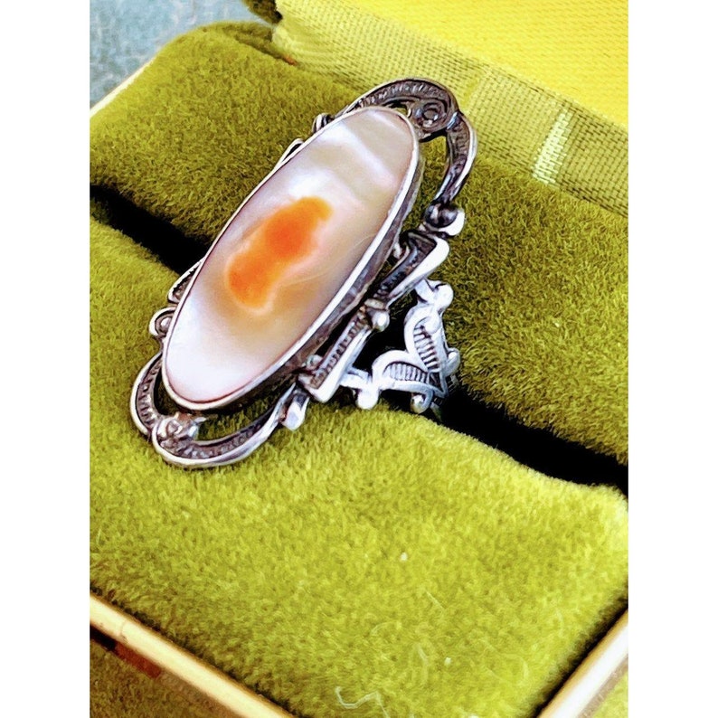 Vintage Sterling Pearl Blister Ring