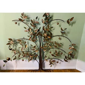 Vintage Curtis Jere Tree Of Life 1977 Metal Copper Wall Sculpture MCM