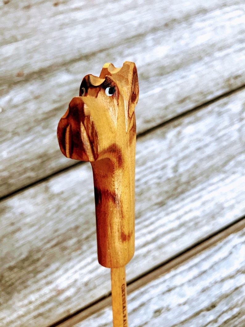 Antique carved wood Terrier Dog Letter opener