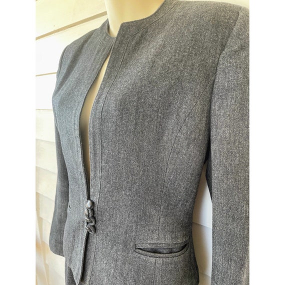 Vintage Gray Wool Womens Skirt Suit Glorious Gals… - image 8