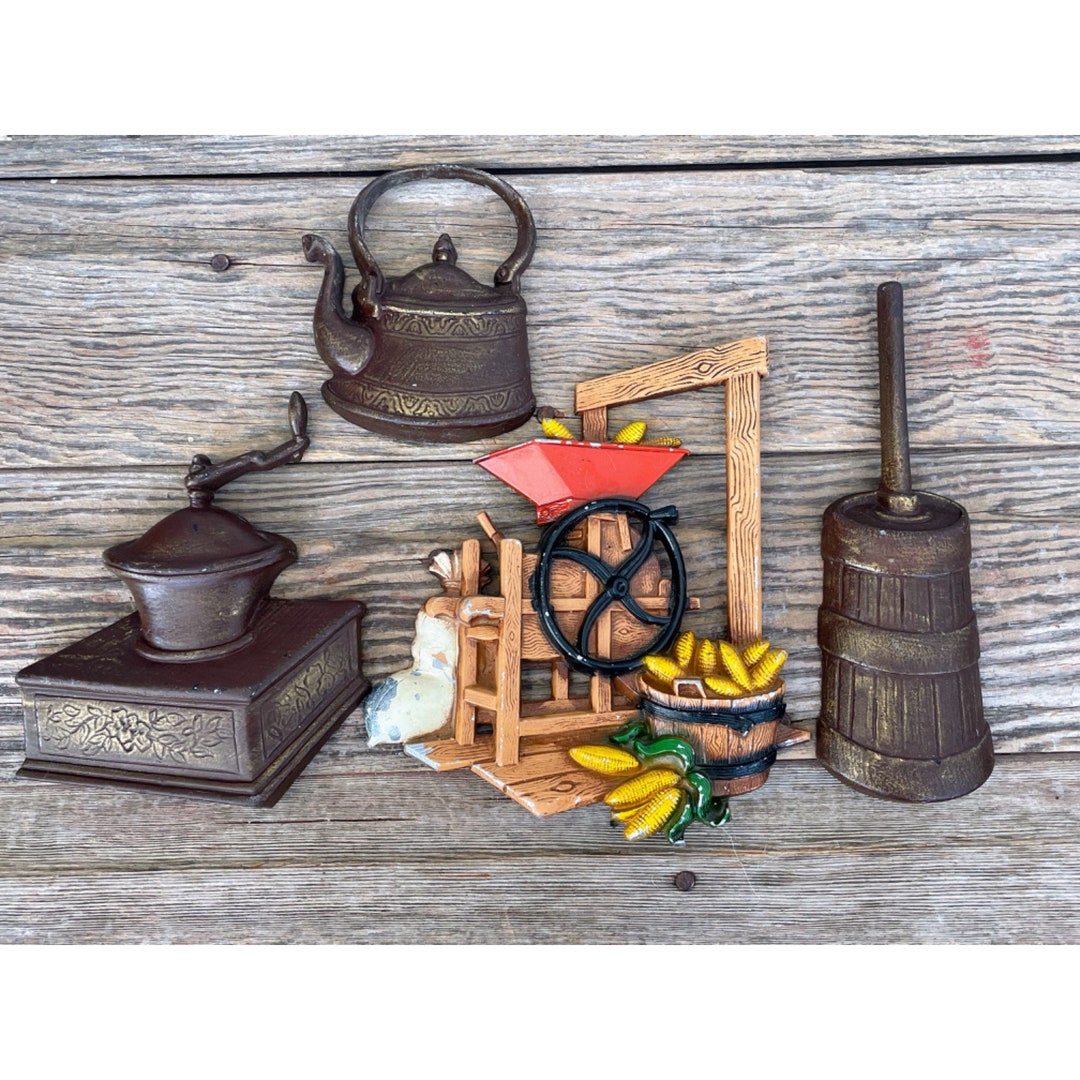 Vintage Cast Metal Kitchen Wall Decor Farmhouse Chippy - Etsy