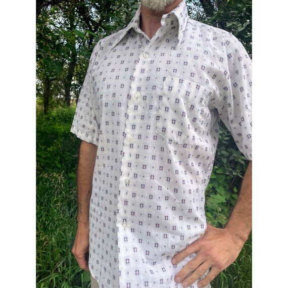 Vintage 1960s National Shirt Shop Mens Button Retro Shirt M View 2