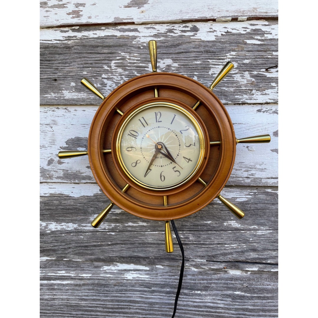 Vintage General Electric Wall Clock Electric Ships Nautical Etsy