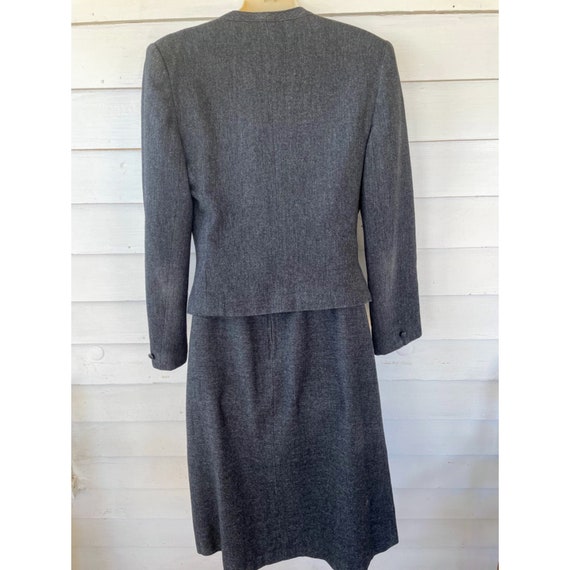 Vintage Gray Wool Womens Skirt Suit Glorious Gals… - image 3