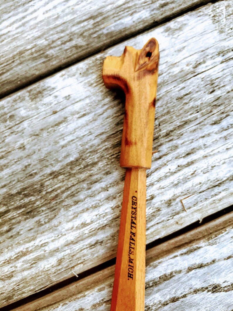 Antique carved wood Terrier Dog Letter opener
