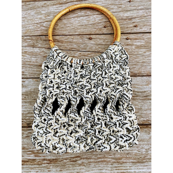 70s Vintage Beaded Macrame Hand Bag Purse With Easy Fit to Multiple Handles  Pdf Macrame Pattern 12 by 11 Instant PDF Download 4363 - Etsy