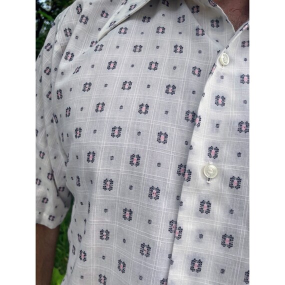 Vintage 1960s National Shirt Shop Mens Button Retro Shirt M View 6