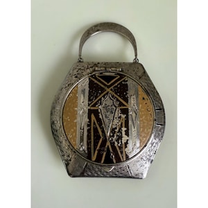 Antique 30&#39;s McRae & Keller Powder Rouge Compact Bale Handle