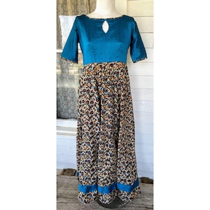 Vintage Novelty Maxi Swing Dress Music Them