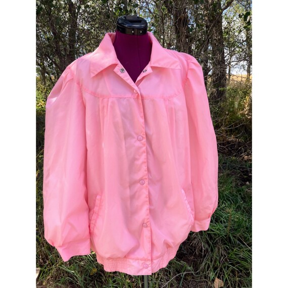 Vintage 1980s Pink Wind Breaker Jacket Current Se… - image 1