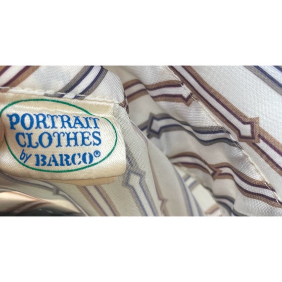 Vintage 1970s Button womens Blouse Abstract Arrow… - image 8