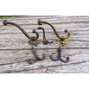 Antique lot 5 Old Wall hooks, plant hooks, ceiling hooks