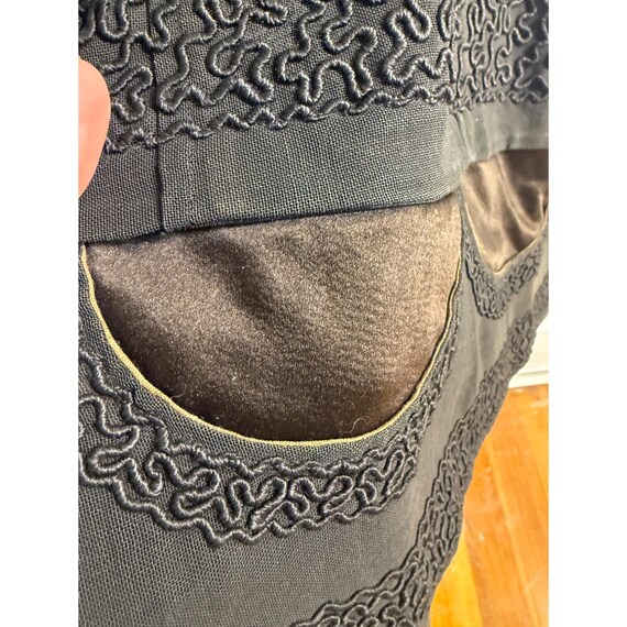 Antique 1910's French Voile Black Skirt Soutache … - image 10