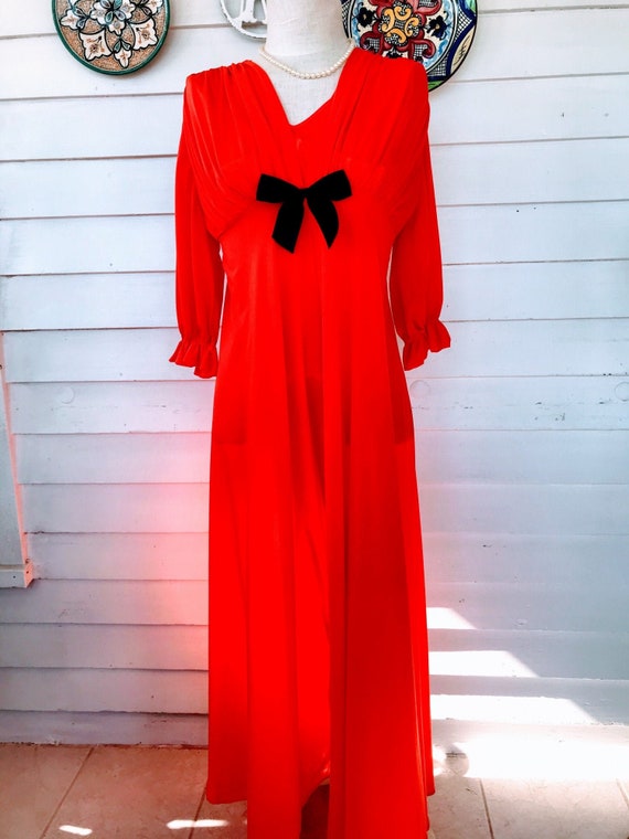 Vintage Figurettes Orange Nightgown with Bullet Br