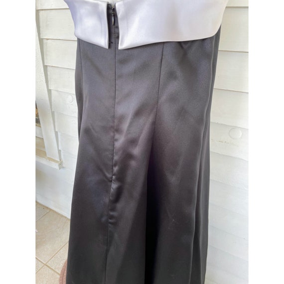 Vintage 1980s Niki Black And White Formal Maxi Dr… - image 9