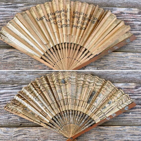 Antique hand fan paper - Gem Antique hand fan paper - Gem