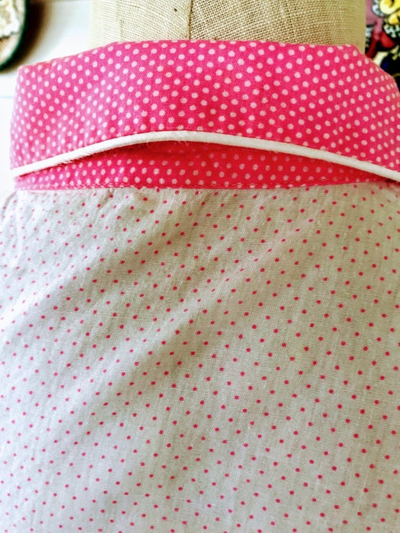 Vintage 60’s Pink Dot Pajama Set Shirt Pants S/M - image 10