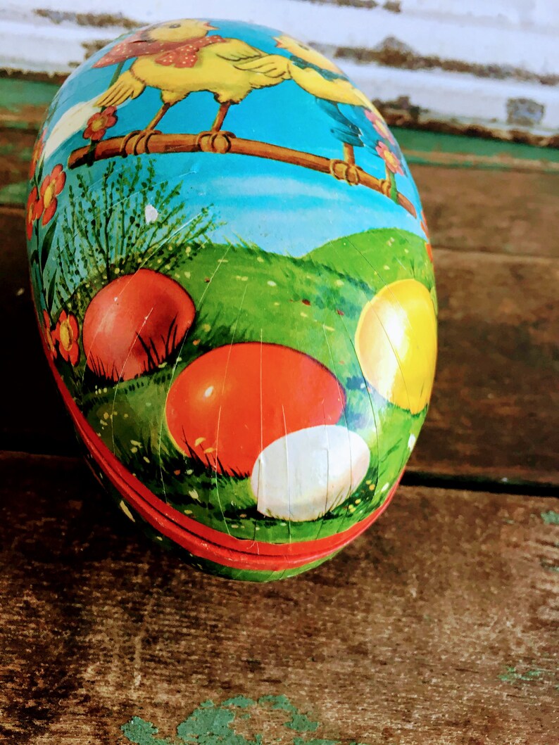 Vintage Germany Paper Mache Easter Chicks on a Swing Etsy