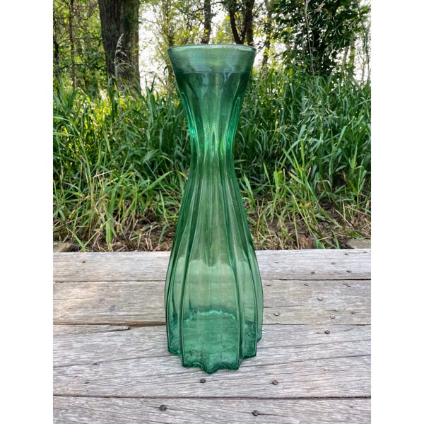 Recycled Glass Floor Vase Etsy