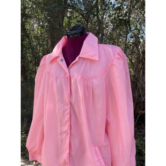 Vintage 1980s Pink Wind Breaker Jacket Current Se… - image 4