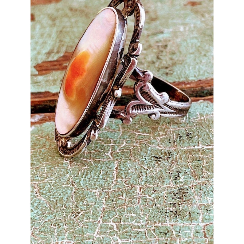 Vintage Sterling Pearl Blister Ring