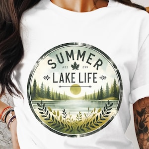Summer Lake Life Retro Png Design, Spring Outdoors Sublimation Digital Download, Trendy Summer Lake Camping Digital Design