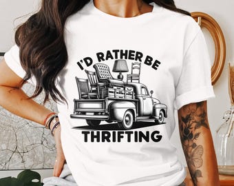 I'd Rather be Thrifting Png, Antique Thrifting Sublimation Design, Flea Market Hunting Digital Design, Garage Sale Png, Junk Queen Png