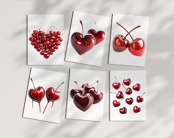 Kirsche PNG Clipart: 12 hochauflösende Illustrationen (Instant Download)