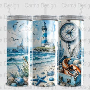 Costal Beach Ocean PNG-sublimatieontwerp instant digitale download, schattige graphics, 20oz bekerontwerp, vakantie, png afbeelding 5