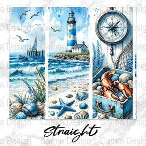 Costal Beach Ocean PNG-sublimatieontwerp instant digitale download, schattige graphics, 20oz bekerontwerp, vakantie, png afbeelding 2